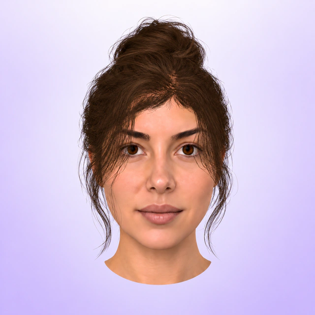 Default model with high bun